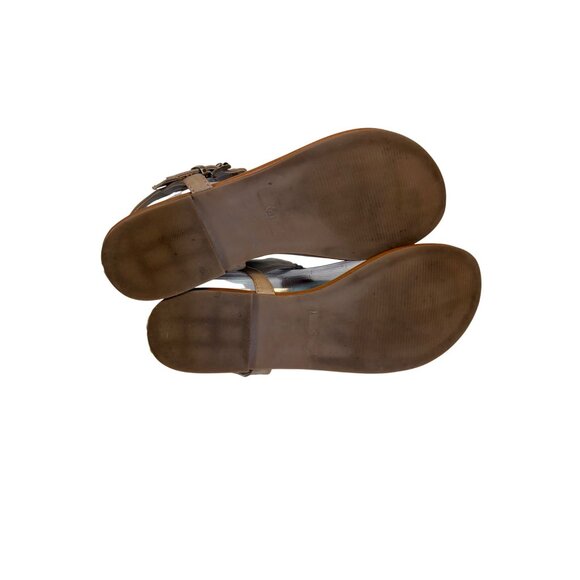 MIA Ivelise Women's 7.5 Tan Braided Thong Sandals with Double Buckle Strap - Picture 9 of 11